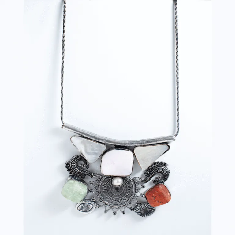 Bohemian Shell Inlay Necklace
