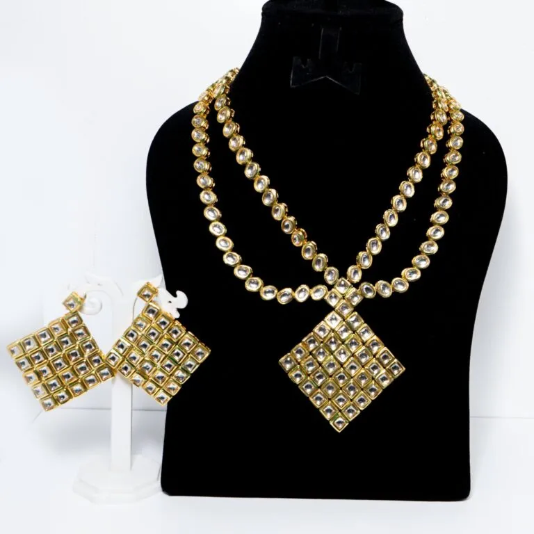 Two-Layer Kundan Necklace Set