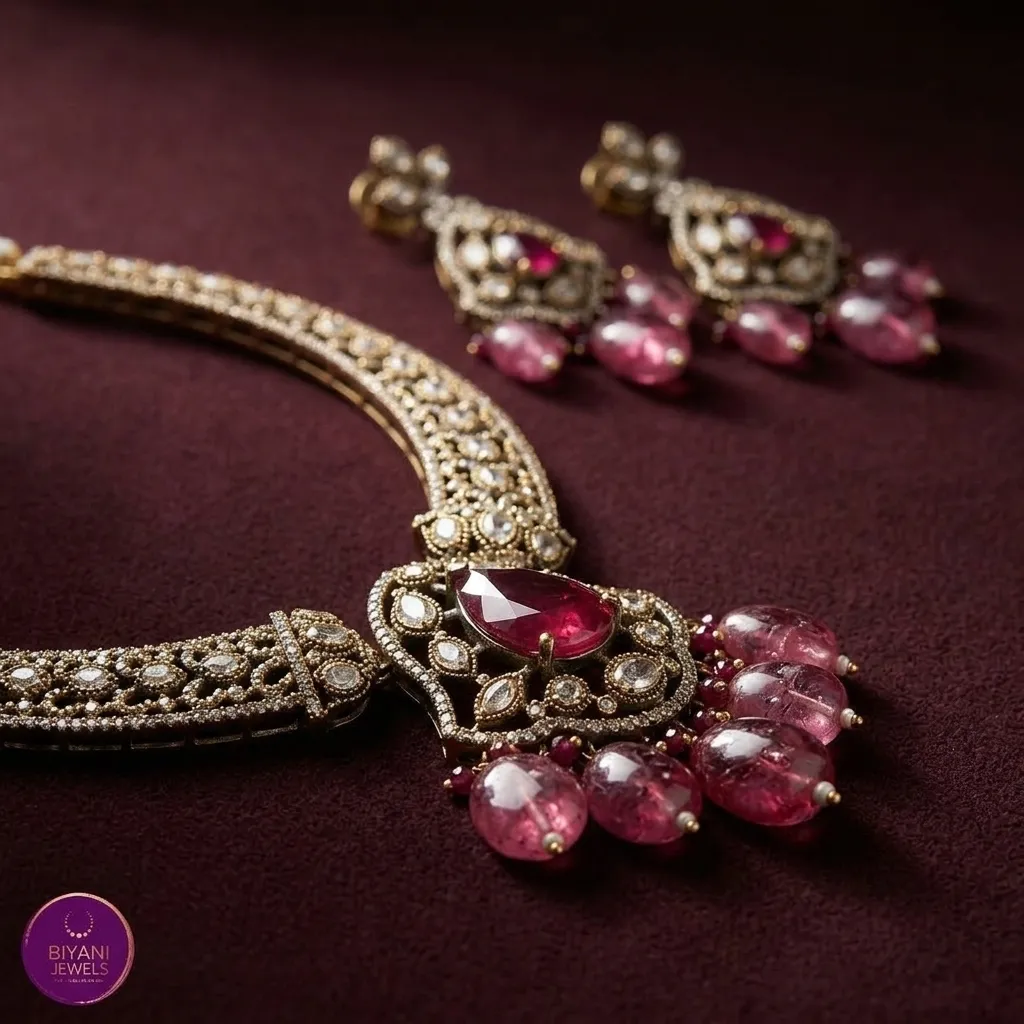 Antique Polki Hasli Necklace Set