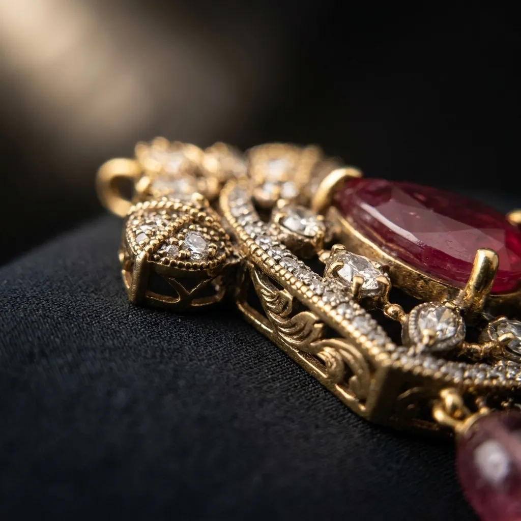 Antique Polki Hasli Necklace Set - Image 2